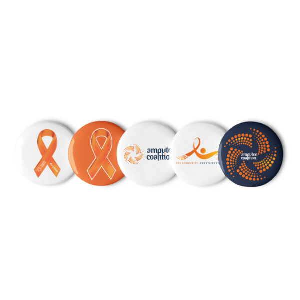 Set of pin buttons
